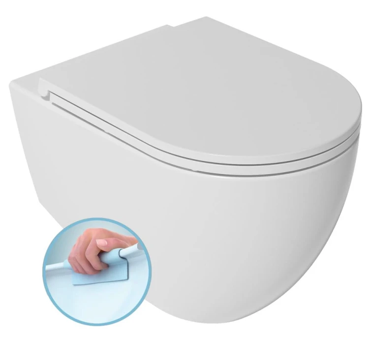 INFINITY miska WC wisząca, Rimless, 36,5x53cm, biały