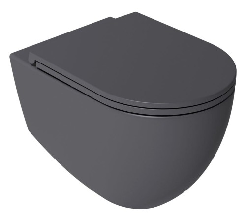 INFINITY miska WC wisząca, Rimless, 36,5x53cm, antracyt #2