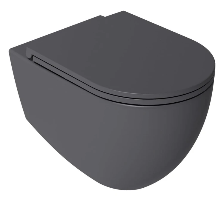 INFINITY miska WC wisząca, Rimless, 36,5x53cm, antracyt #2
