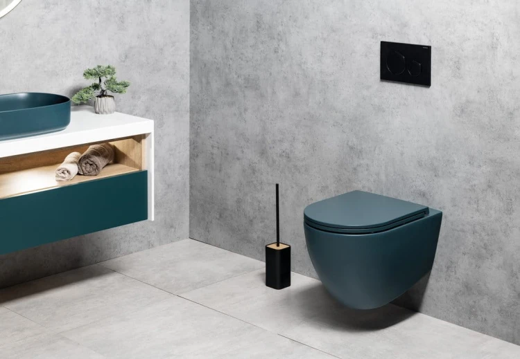 INFINITY miska WC wisząca, Rimless, 36,5x53cm, petrol mat #7