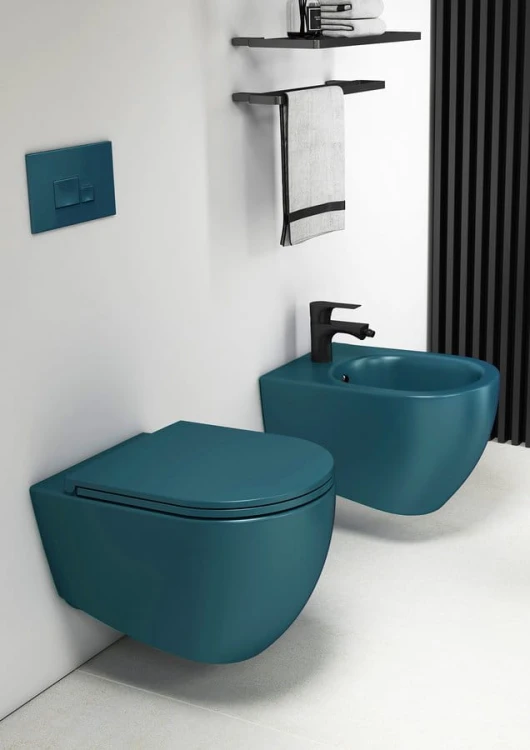 INFINITY miska WC wisząca, Rimless, 36,5x53cm, petrol mat #8