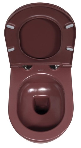 INFINITY miska WC wisząca, Rimless, 36,5x53cm, maroon red mat #2