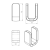 Rysunek techniczny - OUTLINE wieszak, czarny mat