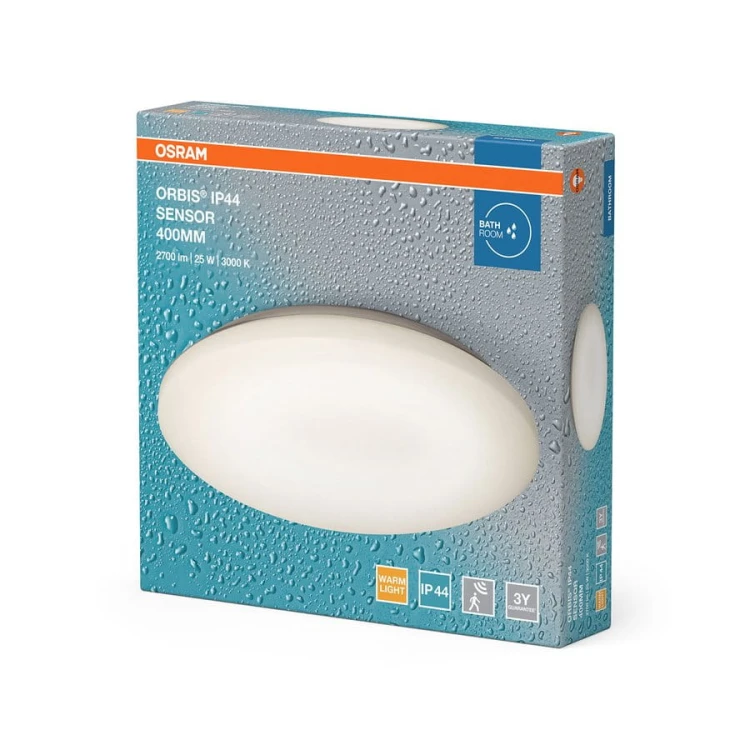 ORBIS lampa sufitowa łazienkowa, średnica 400mm, czujnik, OSRAM, 2700lm, 25W, IP44 #3