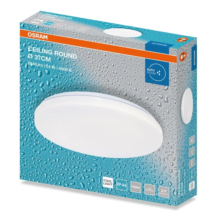 Lampa sufitowa łazienkowa, średnica 325mm, OSRAM, 2640lm, 24W, 4000K, IP44 #3