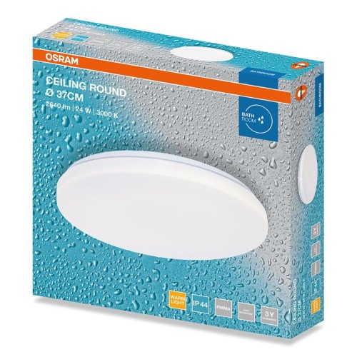 Lampa sufitowa łazienkowa, średnica 325mm, OSRAM, 2640lm, 24W, 3000K, IP44 #2