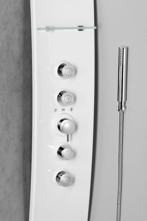 LUK panel prysznicowy narożny z baterią termostatyczną 250x1300mm , biały #4