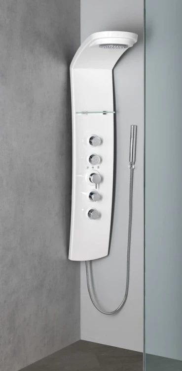 LUK panel prysznicowy narożny z baterią termostatyczną 250x1300mm , biały #5