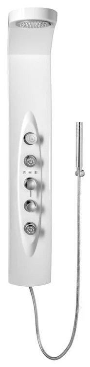 MOLA panel prysznicowy narożny z baterią termostatyczną 210x1300mm, biały