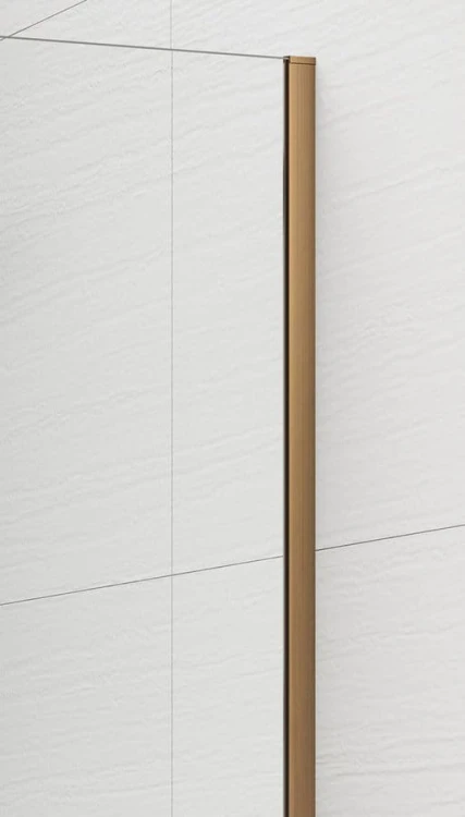 ESCA COPPER MATT jednoczęściowa kabina przysznicowa Walk-In, montaż przy ścianie, szkło Flute,1500 mm #2