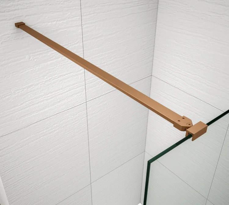 ESCA COPPER MATT jednoczęściowa kabina przysznicowa Walk-In, szklo Flute, 1500 mm #3