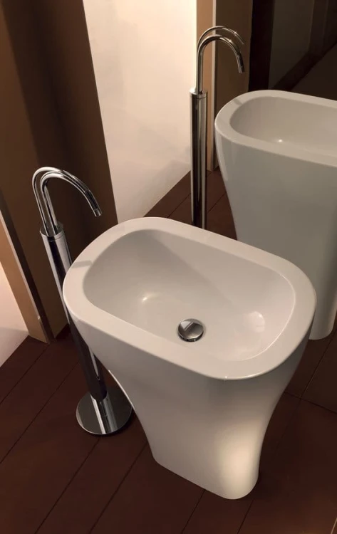 AQUATECH umywalka ceramiczna wolnostojąca 60x85x40cm, biały #2