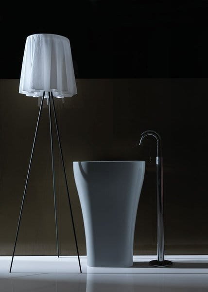 AQUATECH umywalka ceramiczna wolnostojąca 60x85x40cm, biały #4