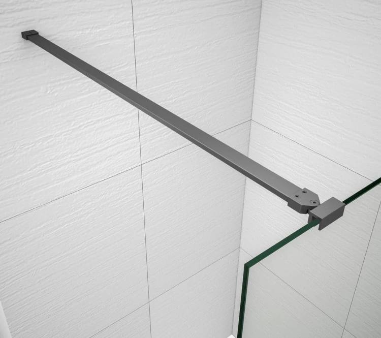 ESCA GUN METAL jednoczęściowa kabina przysznicowa Walk-In, szkło mleczne, 1500 mm #3