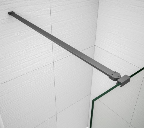 ESCA GUN METAL jednoczęściowa kabina przysznicowa Walk-In, szklo dymione, 1500 mm #2