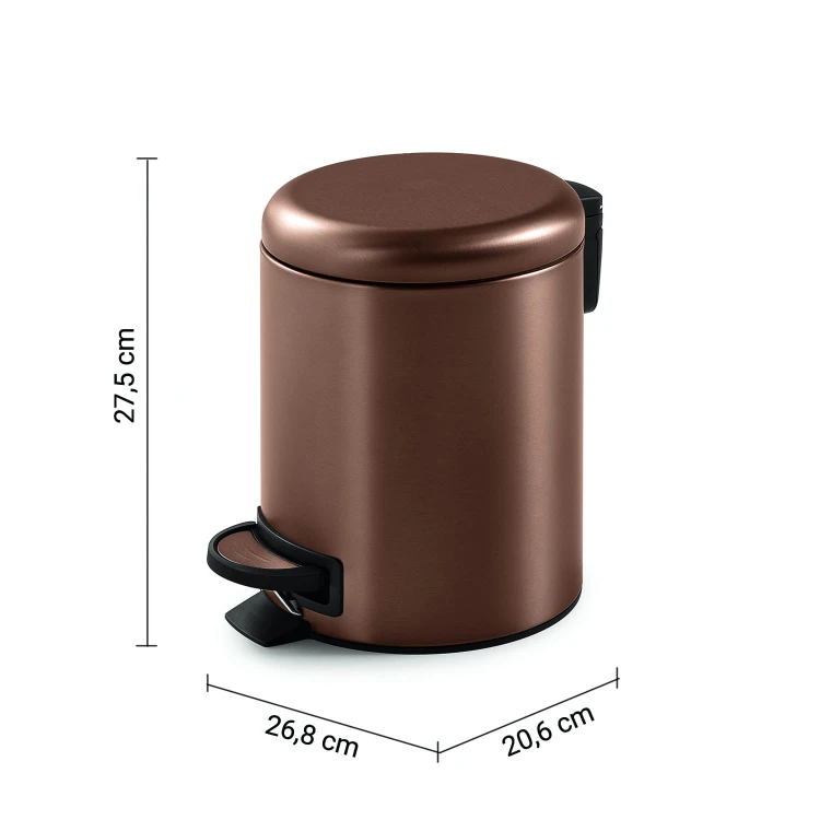Rysunek techniczny - POTTY kosz na śmieci 5l, Soft Close, miedź mat