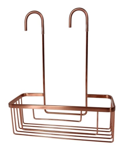 SMART półka do kabiny prysznicowej, zawieszana na baterii, 300x375x120 mm, miedź mat