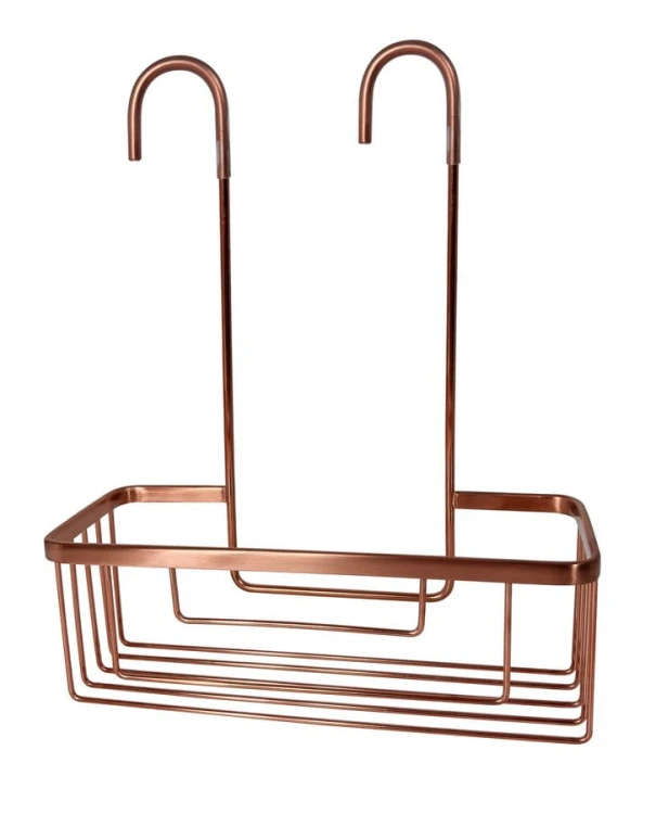 SMART półka do kabiny prysznicowej, zawieszana na baterii, 300x375x120 mm, miedź mat