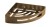 SMART półka narożna do kabiny prysznicowej, 210x45x210mm, miedź mat