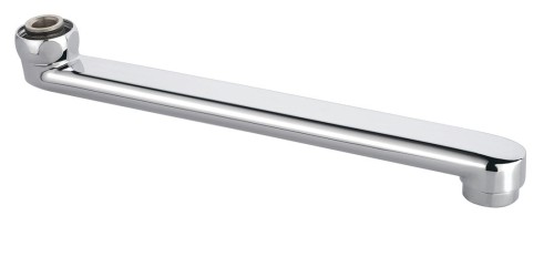 Ramię odpływowe do baterii, 160mm, płaskie, chrom