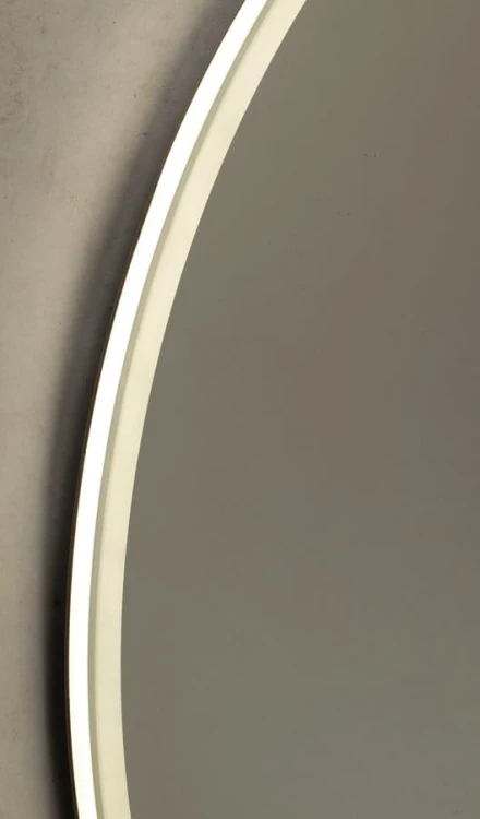 VISO okrągłe lustro z oświetleniem LED, ø 60cm, półką, biały mat #3