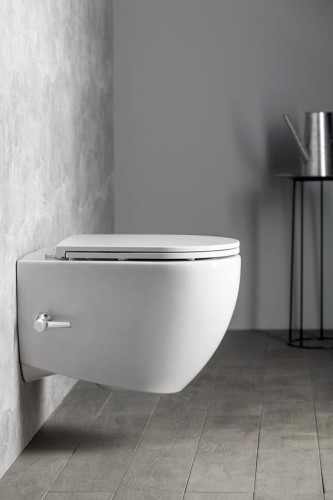 INFINITY CLEANWASH WC wiszące, z dyszą bidetową i zintegrowaną baterią, Rimless, 36,5x53 cm, biały #2