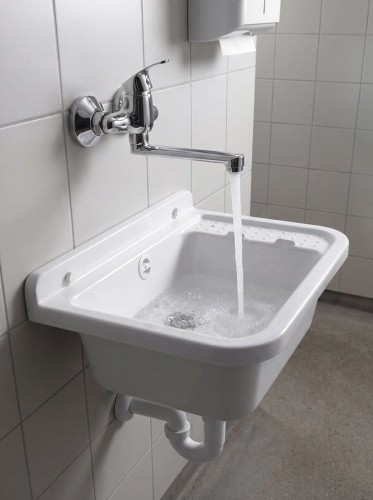 AQUALINE 35 bateria ścienna, rozstaw 100mm, uchwyt płaski 160mm, chrom #2
