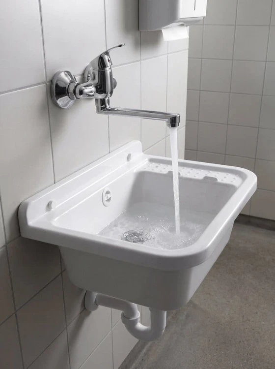 AQUALINE 35 bateria ścienna, rozstaw 100mm, uchwyt płaski 160mm, chrom #2