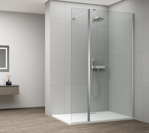 ESCA CHROME kabina przysznicowa, stałe szkło 700 mm, szkło czyste, panel obrotowego 500 mm #2