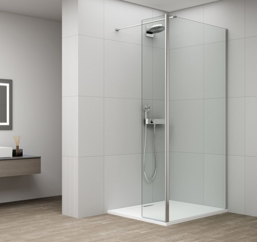 ESCA CHROME kabina przysznicowa, stałe szkło 700 mm, szkło czyste, panel obrotowego 600 mm
