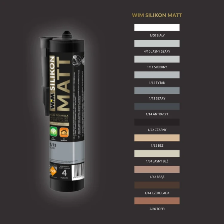WIM Silikon matowy jasny szary matt 4/10 410 300ml