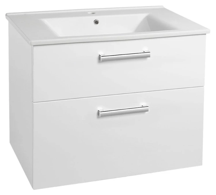 VEGA szafka umywalkowa 82x67,6x43,6cm, 2 szuflady, biała