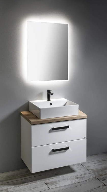 VEGA szafka umywalkowa 82x67,6x43,6cm, 2 szuflady, biała #8