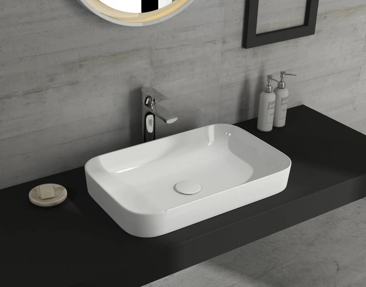 SOTT AQUA Umywalka ceramiczna 60x38cm, biała #4