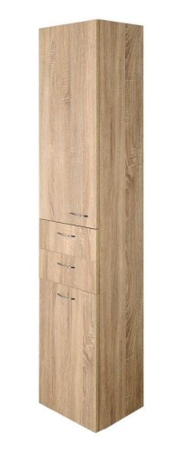 ZOJA/KERAMIA FRESH szafka wysoka z koszem na bieliznę 35x184x29cm, lewa, dąb platin #2