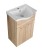 KERAMIA FRESH szafka umywalkowa 51,1x74x34cm, dąb platin #2