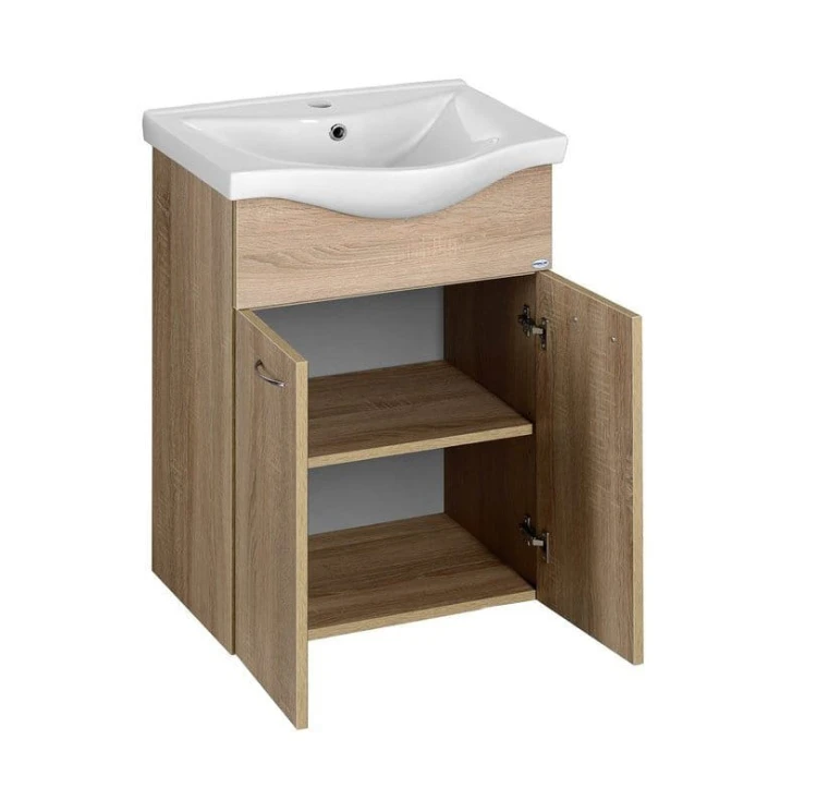 KERAMIA FRESH szafka umywalkowa 51,1x74x34cm, dąb platin #4
