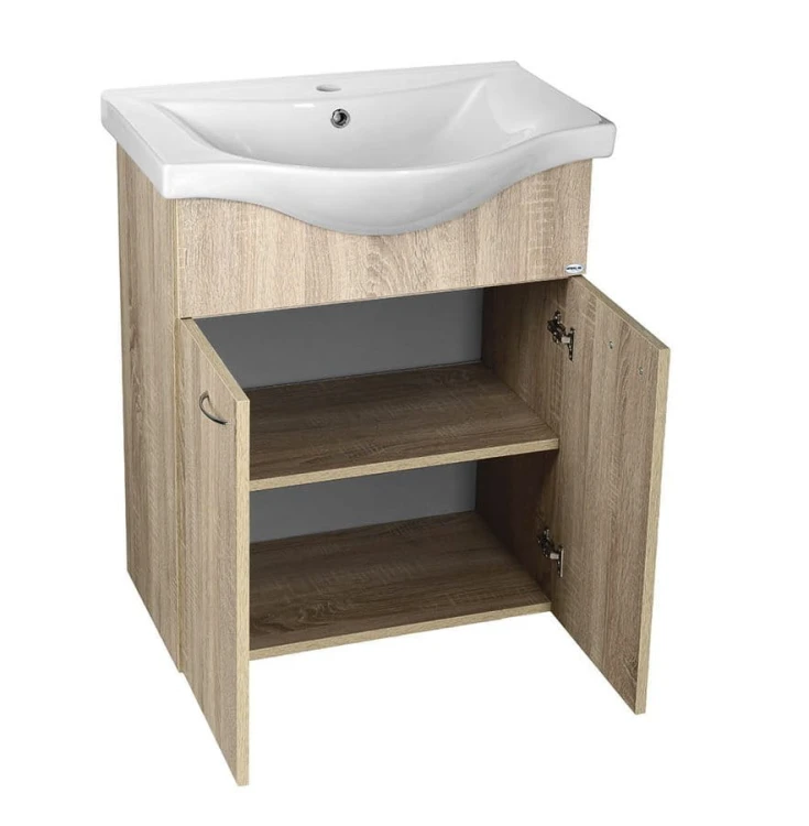 KERAMIA FRESH szafka umywalkowa 60,6x74x34cm, dub platin #4