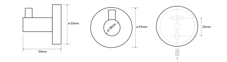 Rysunek techniczny - X-STEEL haczyk, stal nierdzewna mat
