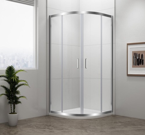 EASY kabina prysznicowa półokrągła 800x800mm, L/R, szkło czyste