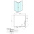 Rysunek techniczny - EASY kabina prysznicowa 800x800mm, szkło czyste