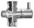 Przełącznik kolumny prysznicowej F1/2"-M1/2"xM3/4"