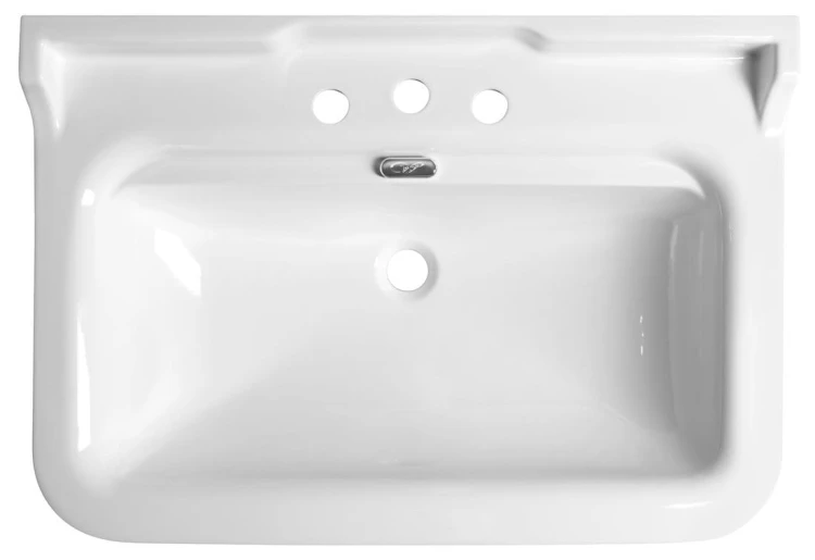 WALDORF umywalka ceramiczna 80x55cm, z 3 otworami na baterię, biały #2