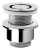 Korek umywalkowy 5/4“, niezamykana, design grzybek, 30-45mm, chrom