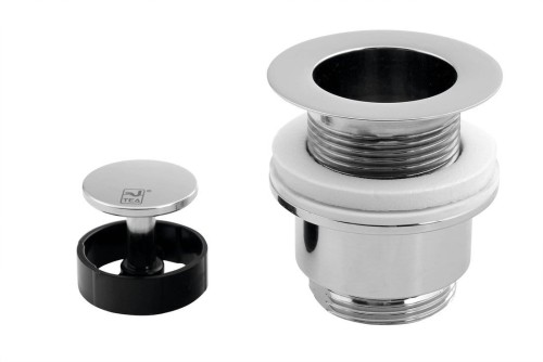 Korek umywalkowy 5/4“, niezamykana, design grzybek, 30-45mm, chrom #2