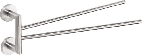 X-STEEL obrotowy wieszak na ręczniki podwójny 370mm, stal nierdzewna mat