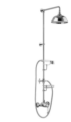 VIENNA zestaw prysznicowy z baterią, mydelniczka, wys. 1291mm, chrom