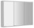 BATU szafka z lustrem 2x LED, 100x71x15cm, biały połysk