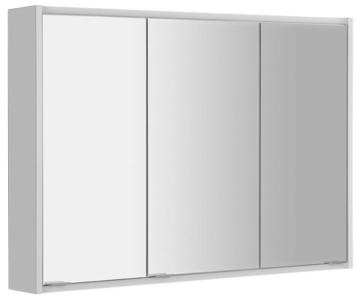 BATU szafka z lustrem 2x LED, 100x71x15cm, biały połysk