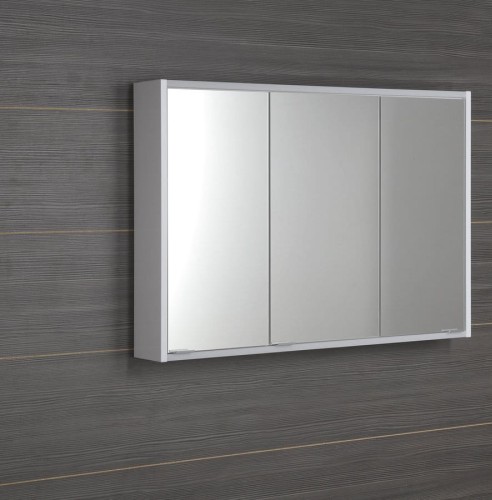 BATU szafka z lustrem 2x LED, 100x71x15cm, biały połysk #2